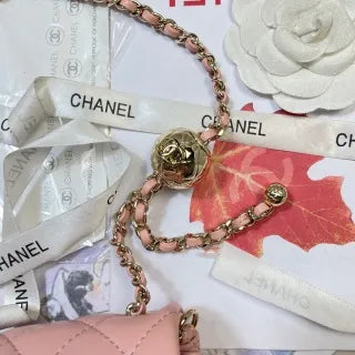 Chanel Pearl Crush Mini Flap Bag Pink Light Gold AS1787