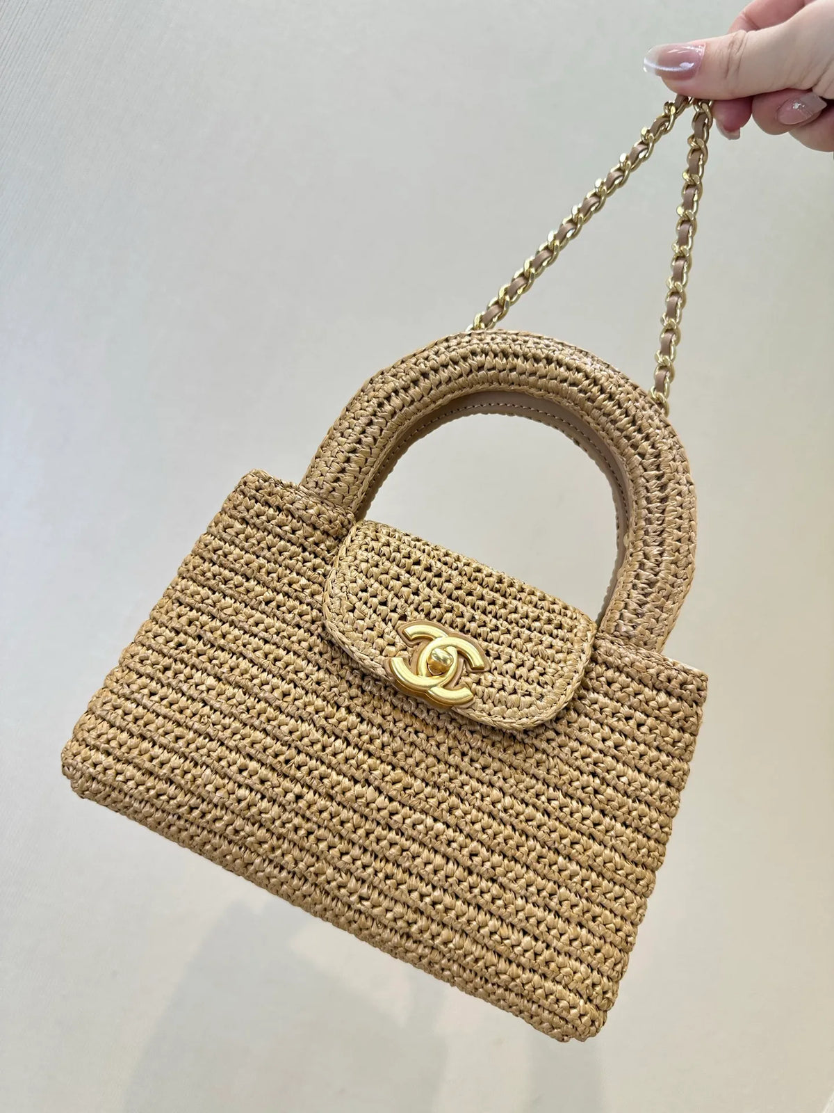 CHANEL Raffia Kelly Bag