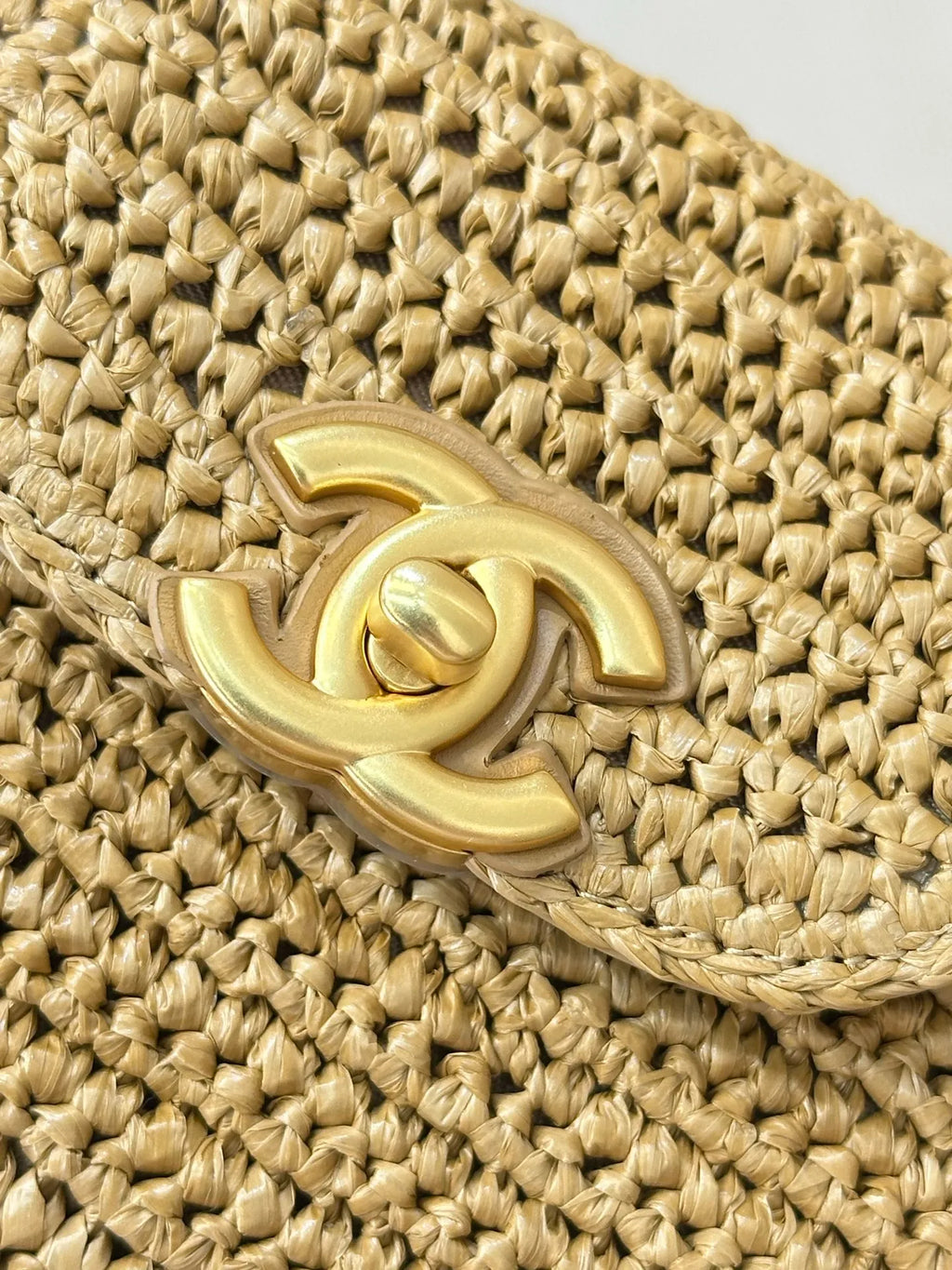CHANEL Raffia Kelly Bag