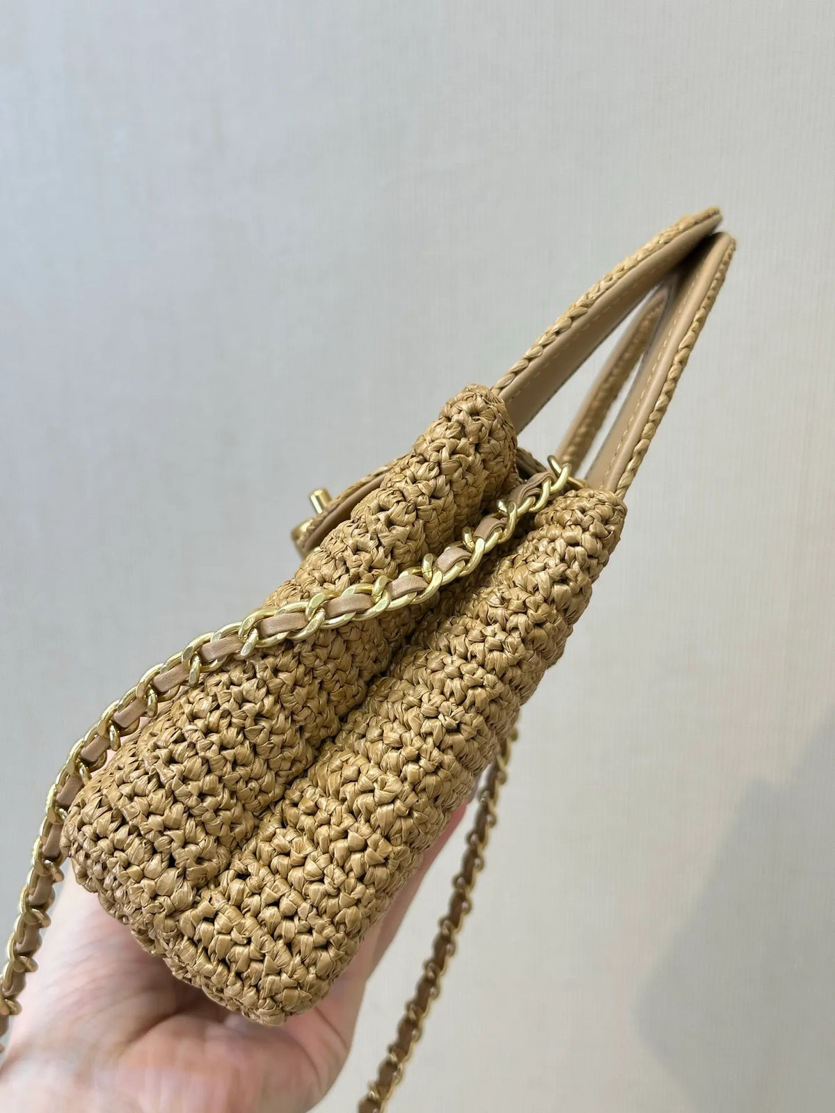 CHANEL Raffia Kelly Bag