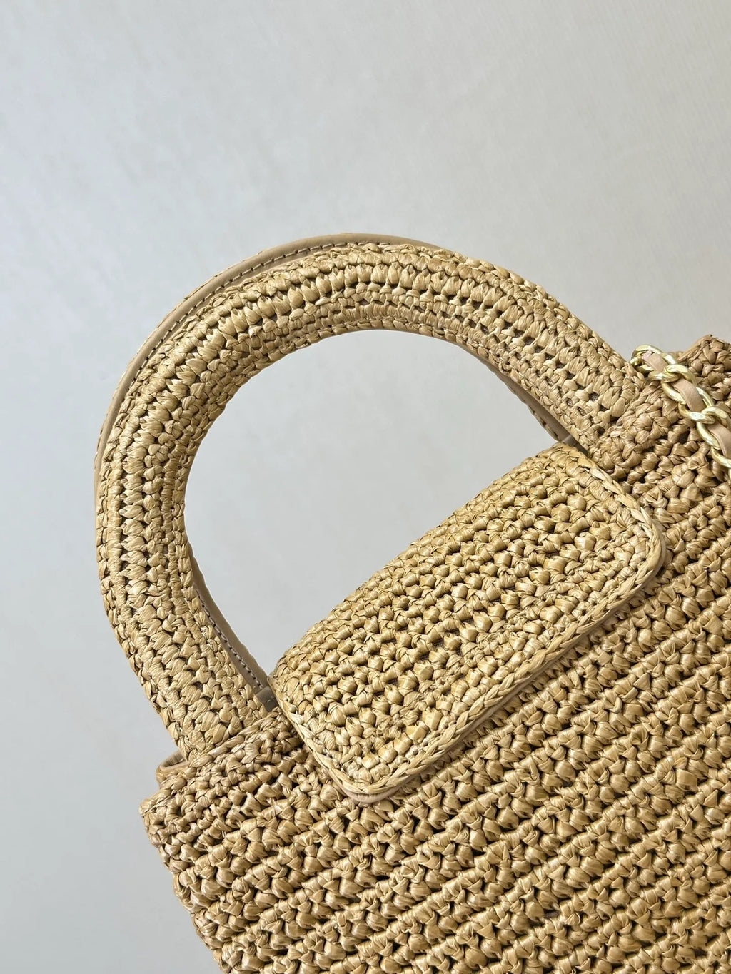 CHANEL Raffia Kelly Bag