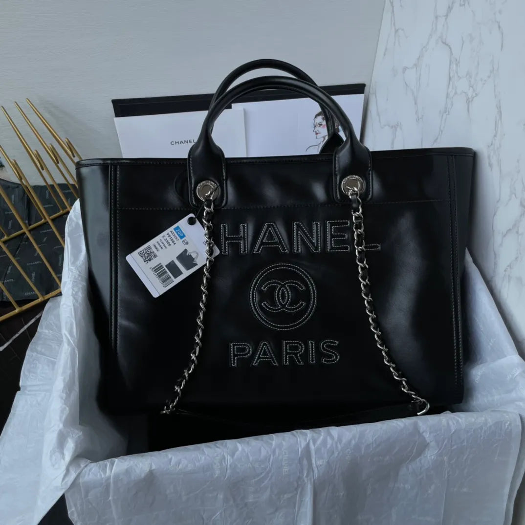 Chanel Shopping Tote Bag Calfskin Leather AS3257