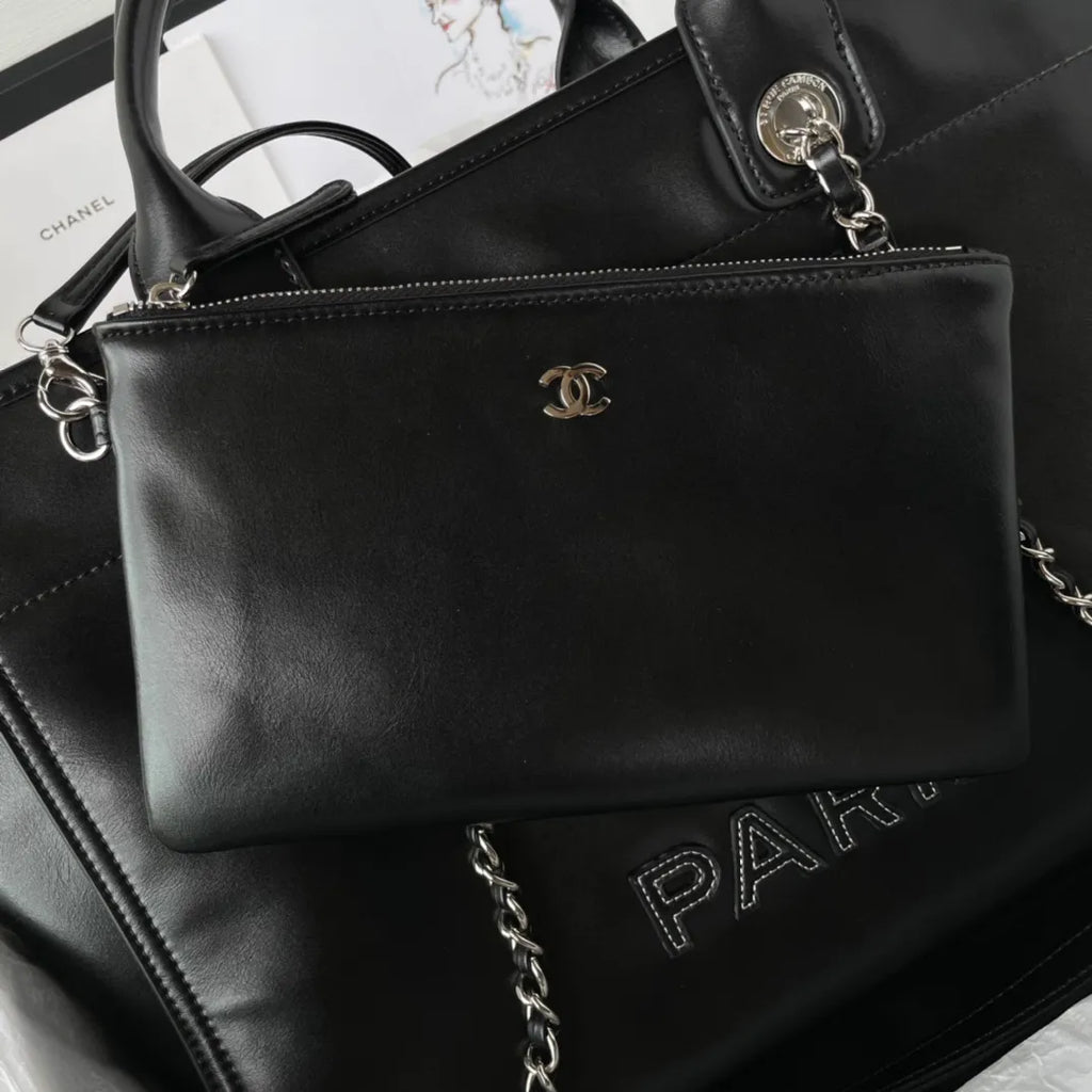 Chanel Shopping Tote Bag Calfskin Leather AS3257