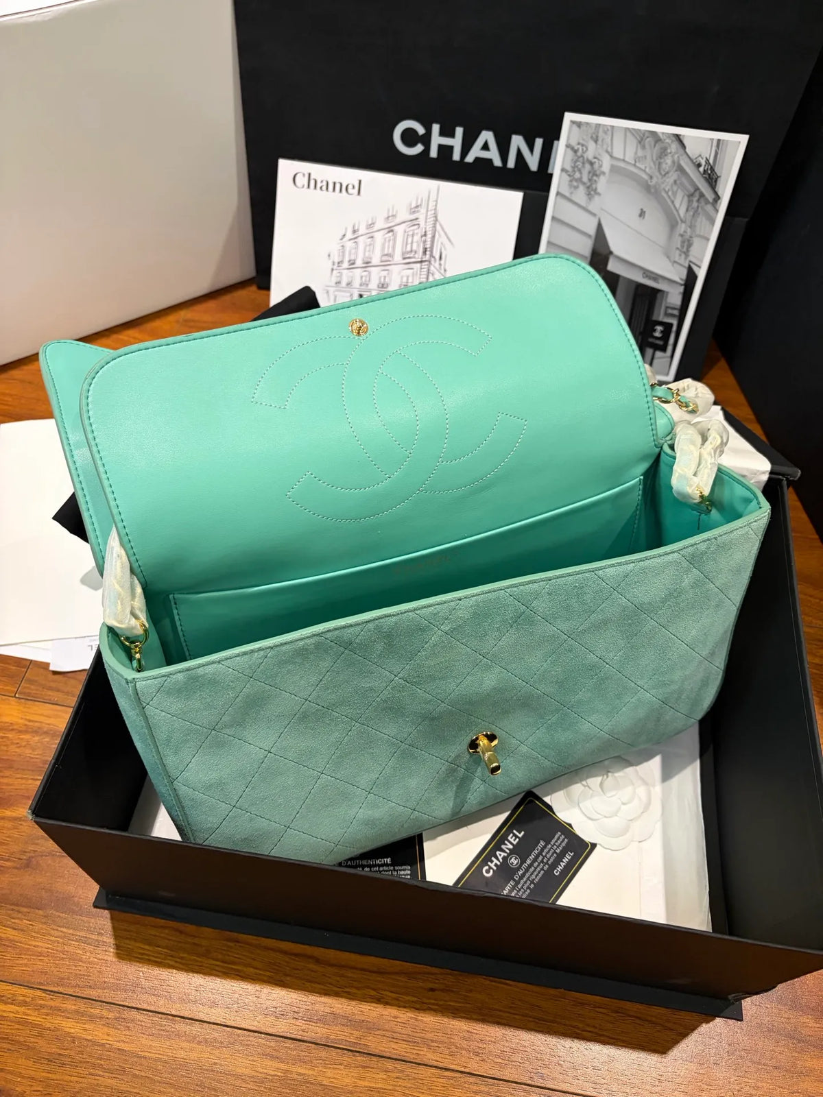 CHANEL Suede Classic Flap Bag