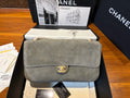 CHANEL Suede Large Classic Flap Bag