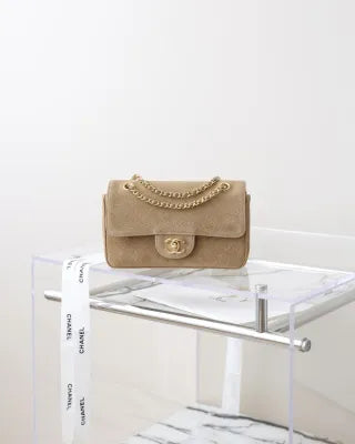 Suede Mini Flap Bag 26B CF mini