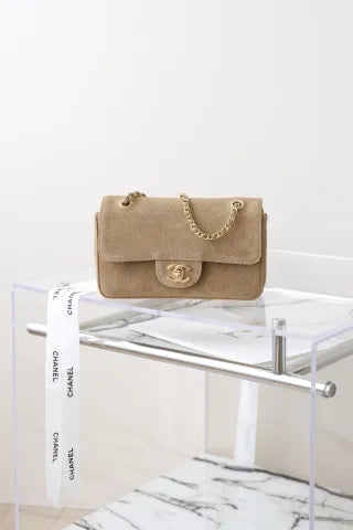 Suede Mini Flap Bag 26B CF mini