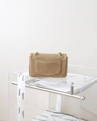 Suede Mini Flap Bag 26B CF mini
