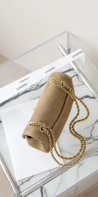Suede Mini Flap Bag 26B CF mini