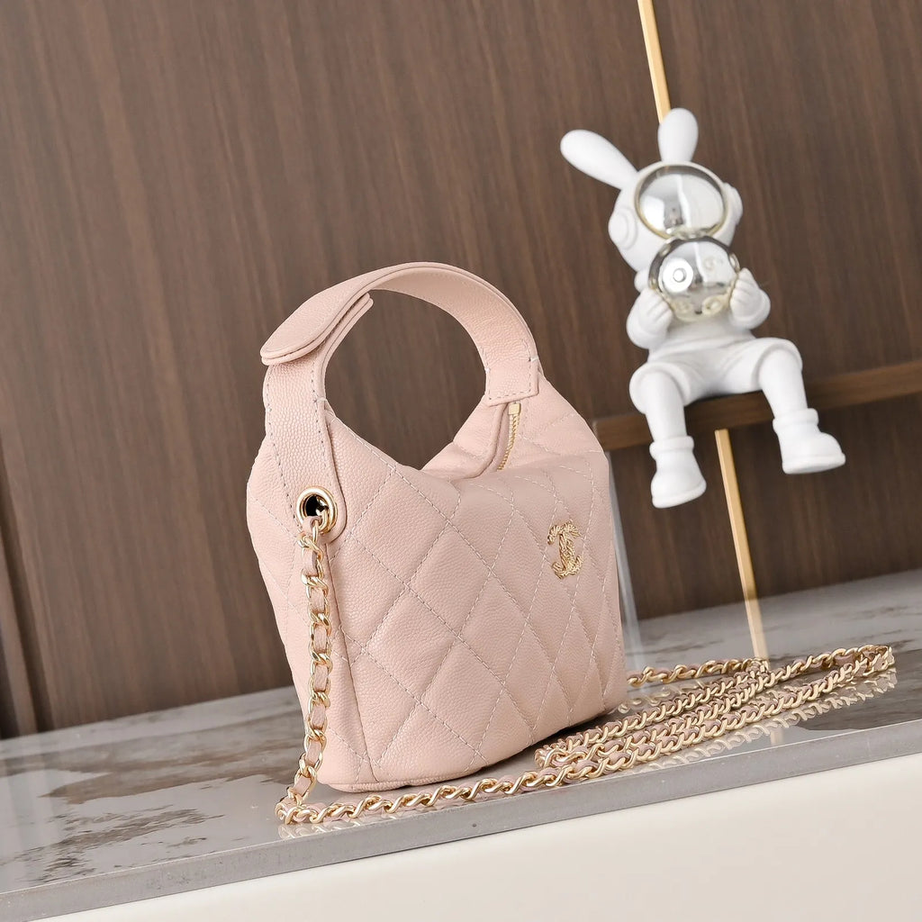 Chanel Vanity Lunch Box Bag Caviar Leather 5091