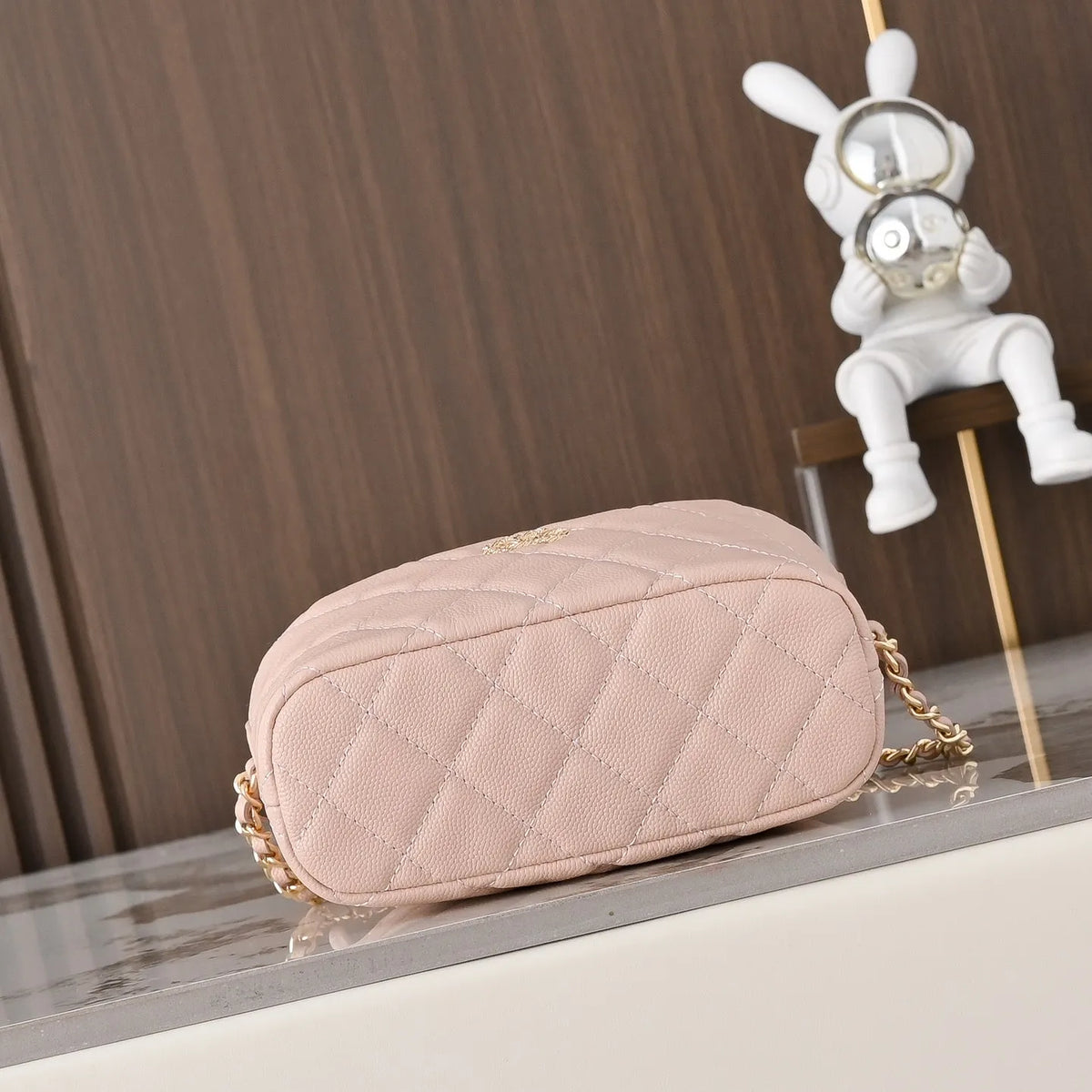 Chanel Vanity Lunch Box Bag Caviar Leather 5091