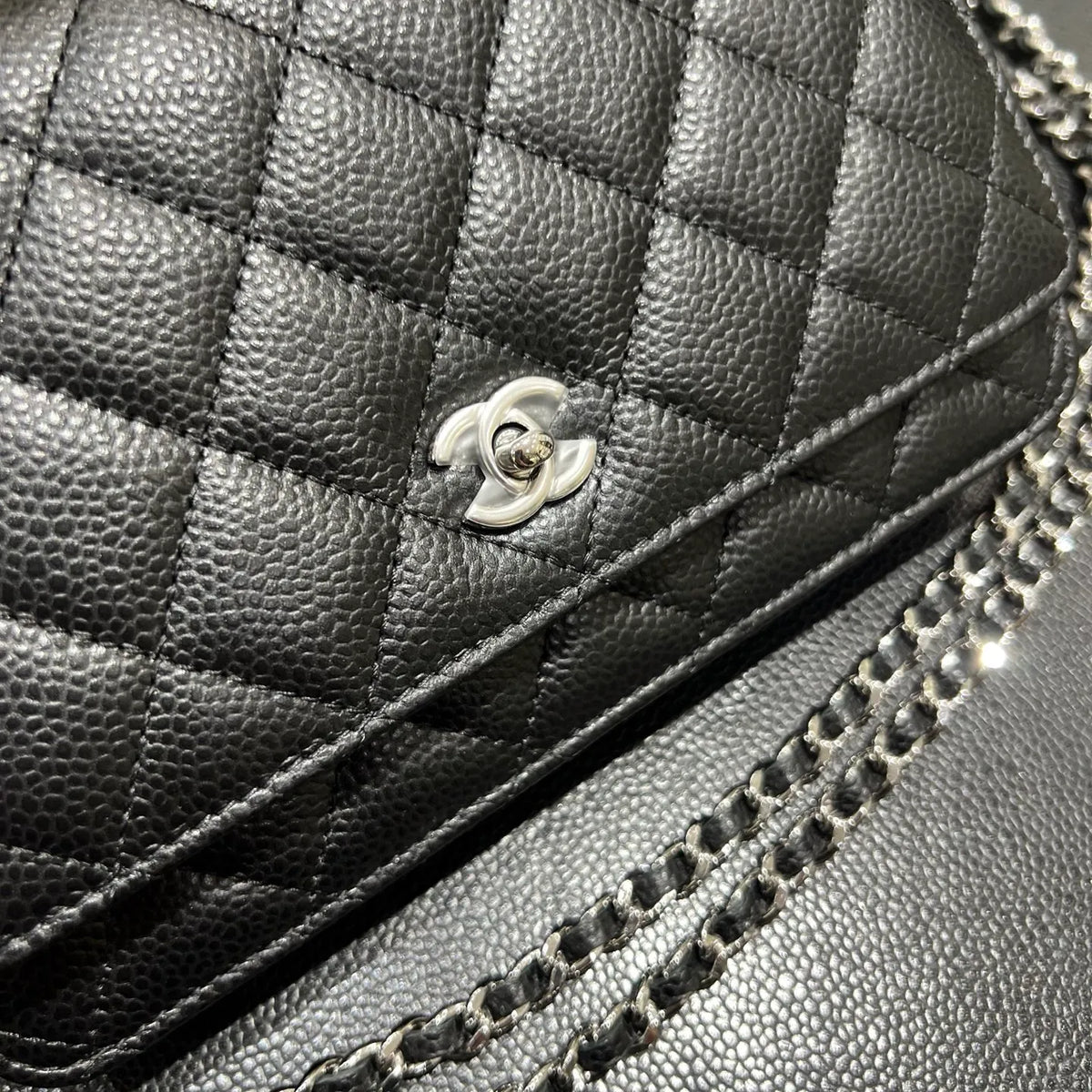 Chanel WOC Twist Clasp Crossbody Bag Black