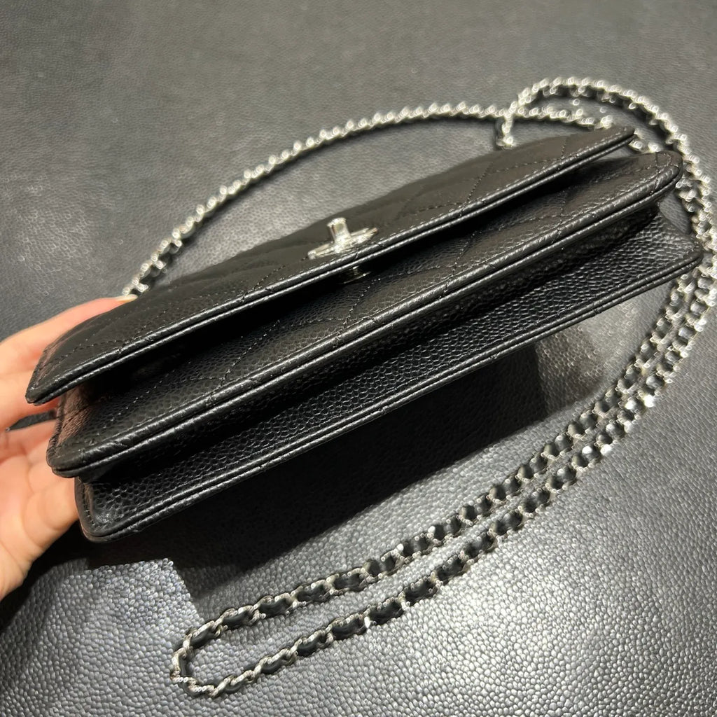 Chanel WOC Twist Clasp Crossbody Bag Black