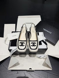 Chanel Women's 26B French Mule Sandals Sheepskin Leather 340617