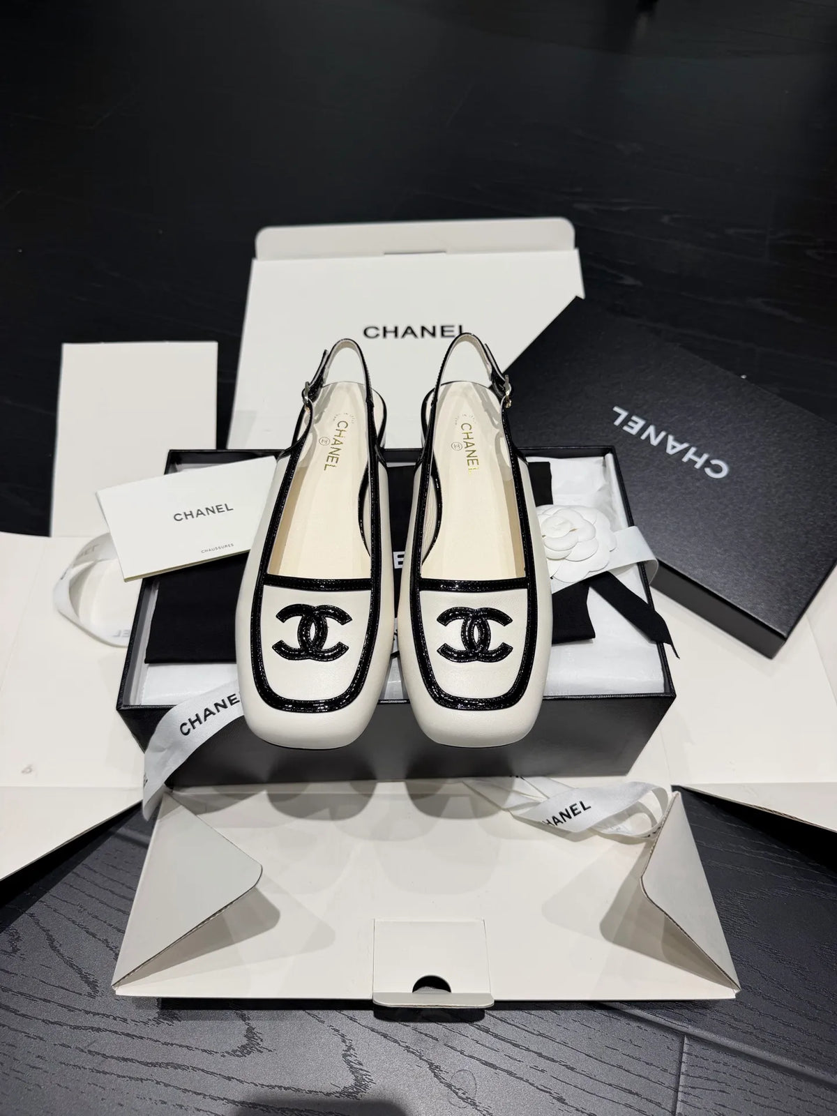 Chanel Women's 26B French Mule Sandals Sheepskin Leather 340617