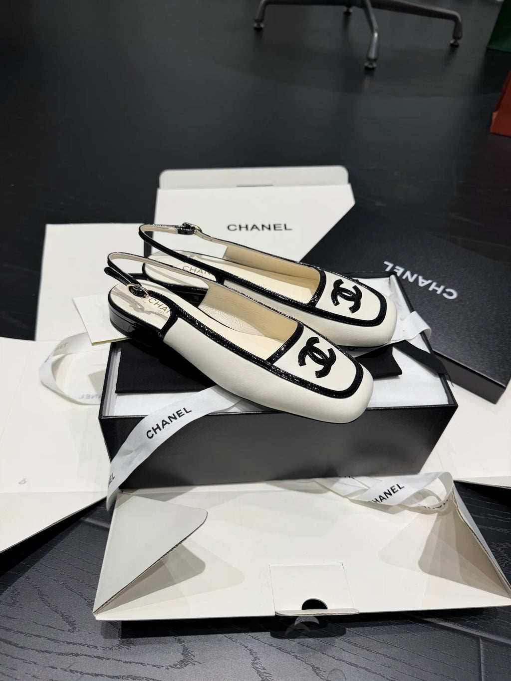 Chanel Women's 26B French Mule Sandals Sheepskin Leather 340617