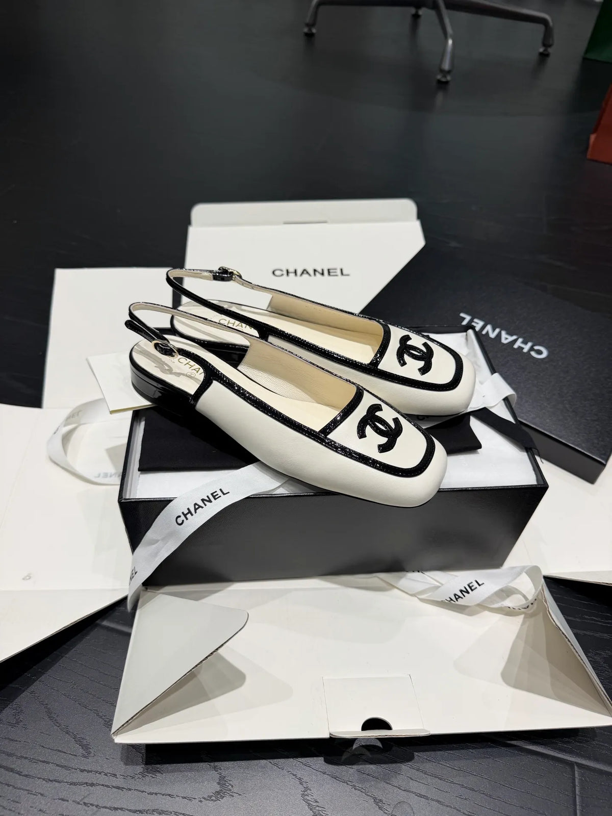 Chanel Women's 26B French Mule Sandals Sheepskin Leather 340617
