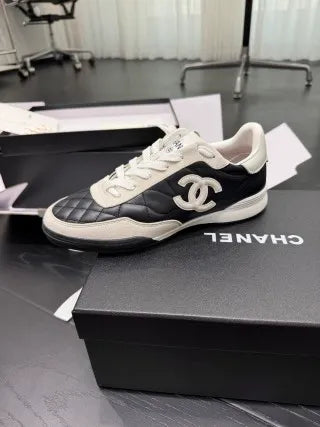 Chanel Women's 26S Quilted Tennis Shoes Calfskin Leather 340622
