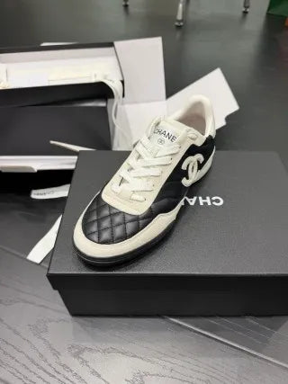 Chanel Women's 26S Quilted Tennis Shoes Calfskin Leather 340622