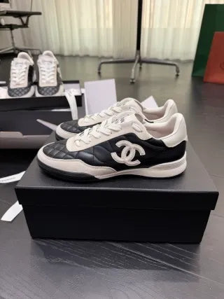 Chanel Women's 26S Quilted Tennis Shoes Calfskin Leather 340622