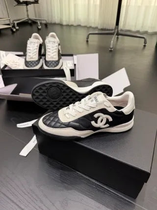 Chanel Women's 26S Quilted Tennis Shoes Calfskin Leather 340622
