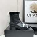 Chanel Women's Ankle Boots Cowhide Leather