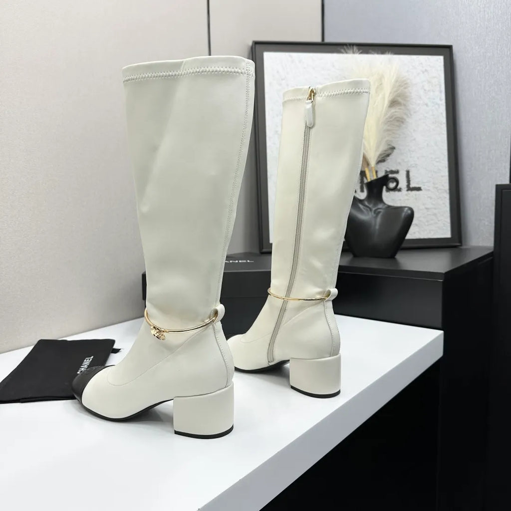 Chanel Women's Ankle Boots Stretch Sheepskin Leather 2026
