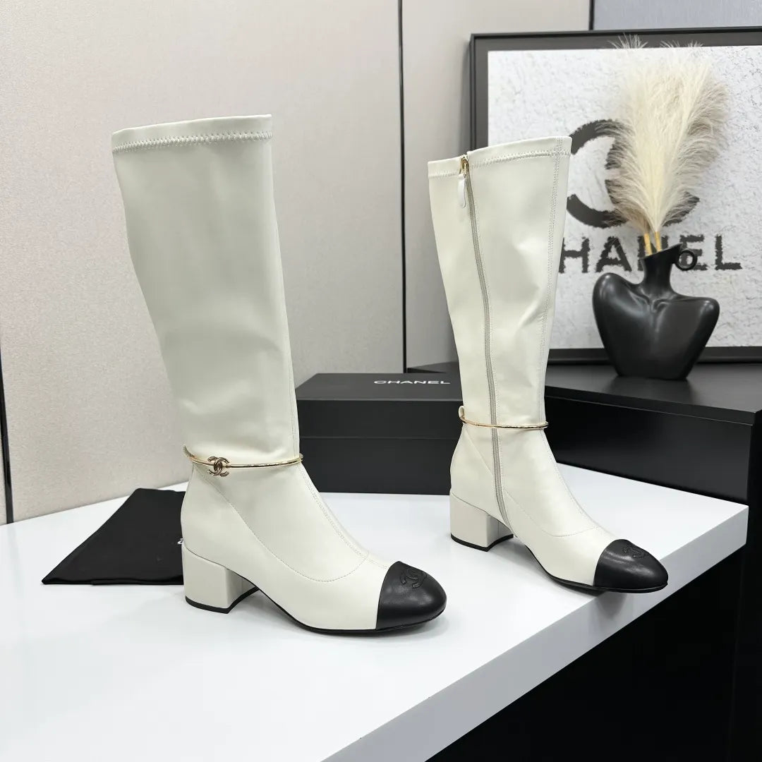 Chanel Women's Ankle Boots Stretch Sheepskin Leather 2026