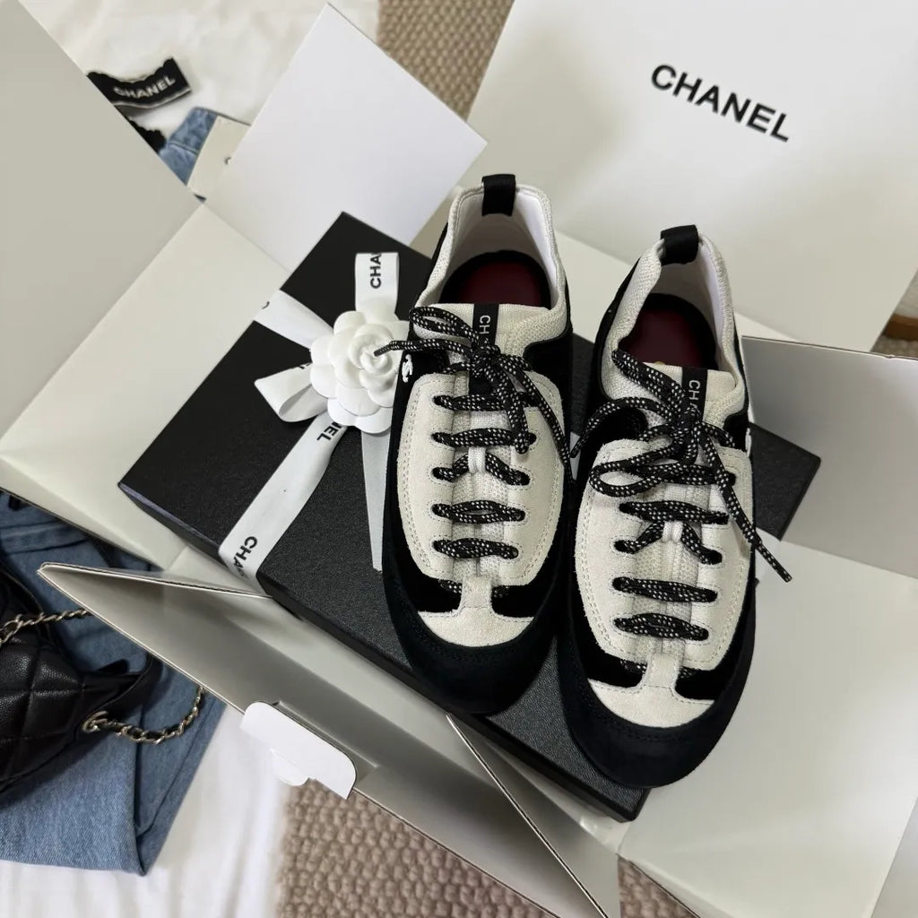 Chanel Women's Biscuit German Training Shoes Calfskin Suede 385300