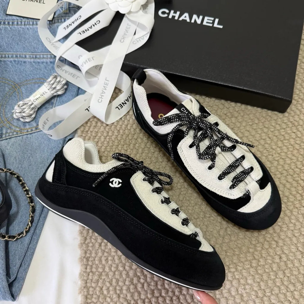 Chanel Women's Biscuit German Training Shoes Calfskin Suede 385300