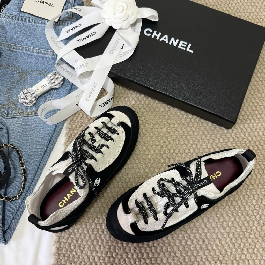 Chanel Women's Biscuit German Training Shoes Calfskin Suede 385300