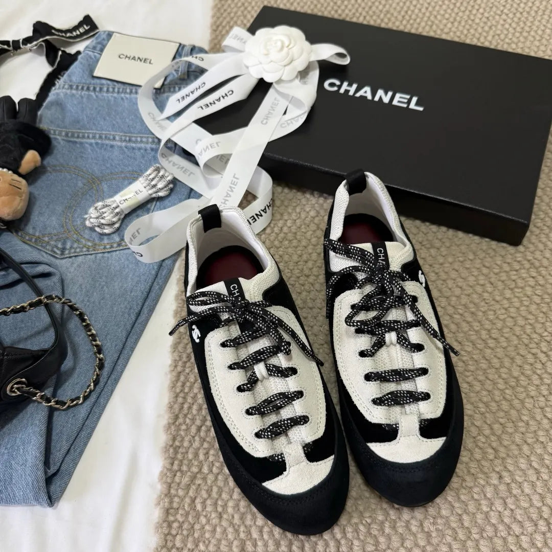Chanel Women's Biscuit German Training Shoes Calfskin Suede 385300