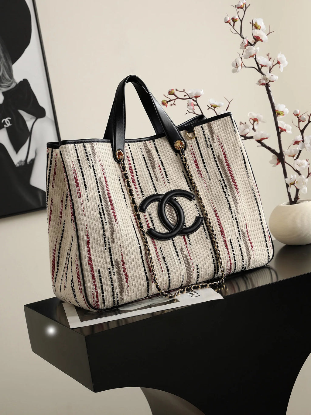 Chanel Women's Calfskin Leather Tote Bag AS6201 26B