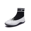 Chanel Women's Classic Bow Ballet Flats Lambskin Leather