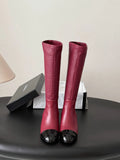 Chanel Women's Leather Métiers d'Art Double C Boots 26B