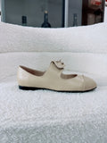 Chanel Women's Mary Jane Flats Lambskin Leather 26A