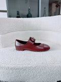 Chanel Women's Mary Jane Flats Lambskin Leather 26A