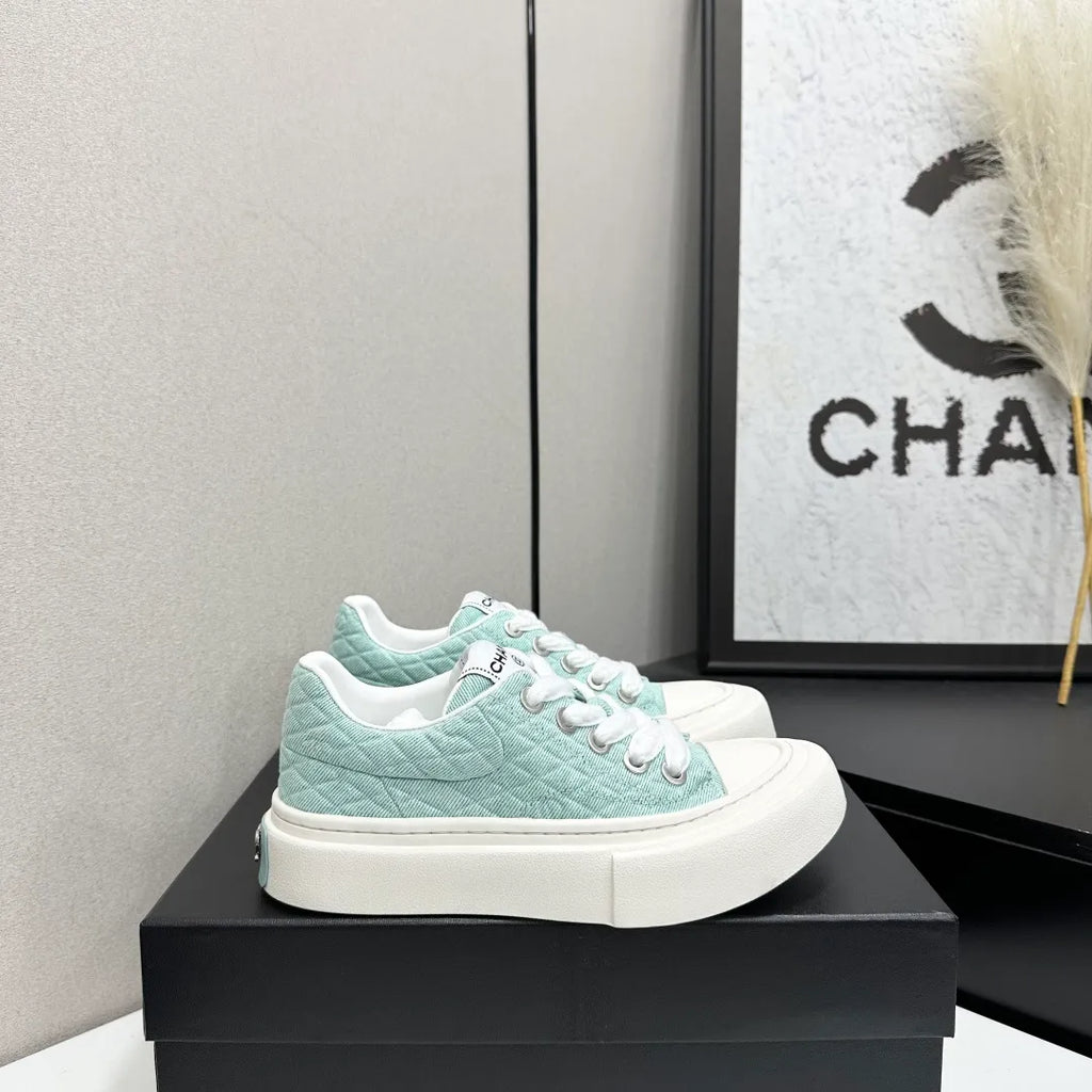 Chanel Women's Panda Sneakers Cowhide Waterproof Cloth
