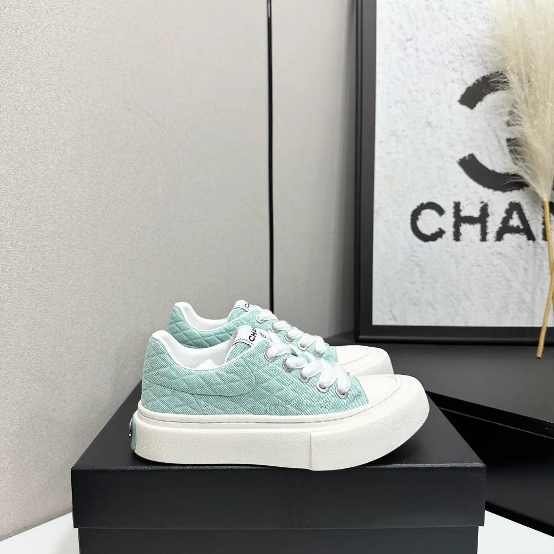 Chanel Women's Panda Sneakers Cowhide Waterproof Cloth