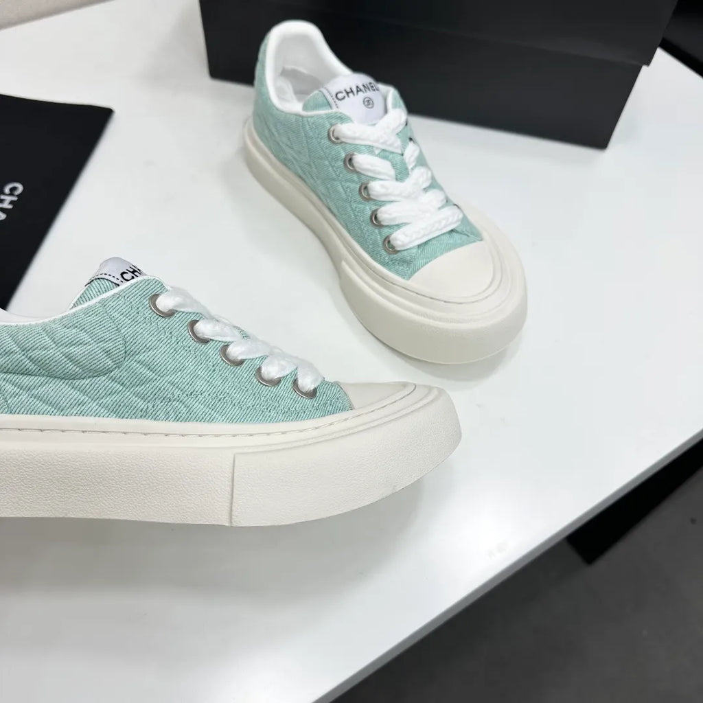 Chanel Women's Panda Sneakers Cowhide Waterproof Cloth
