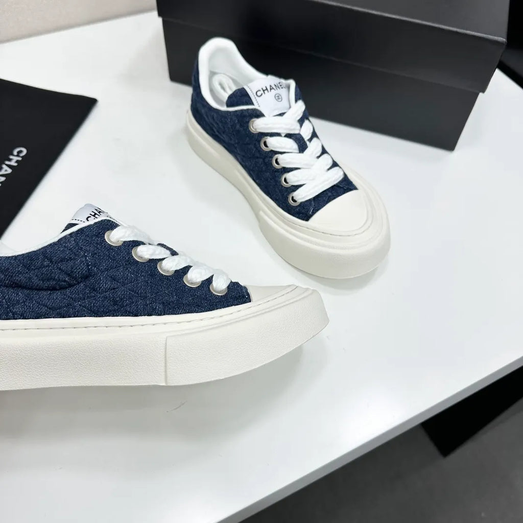 Chanel Women's Panda Sneakers Cowhide Waterproof Cloth