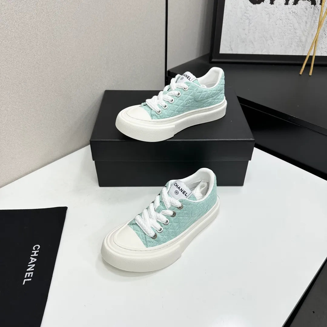 Chanel Women's Panda Sneakers Cowhide Waterproof Cloth