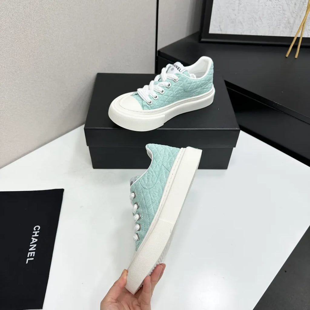 Chanel Women's Panda Sneakers Cowhide Waterproof Cloth