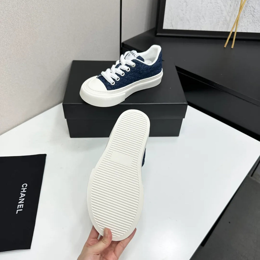 Chanel Women's Panda Sneakers Cowhide Waterproof Cloth