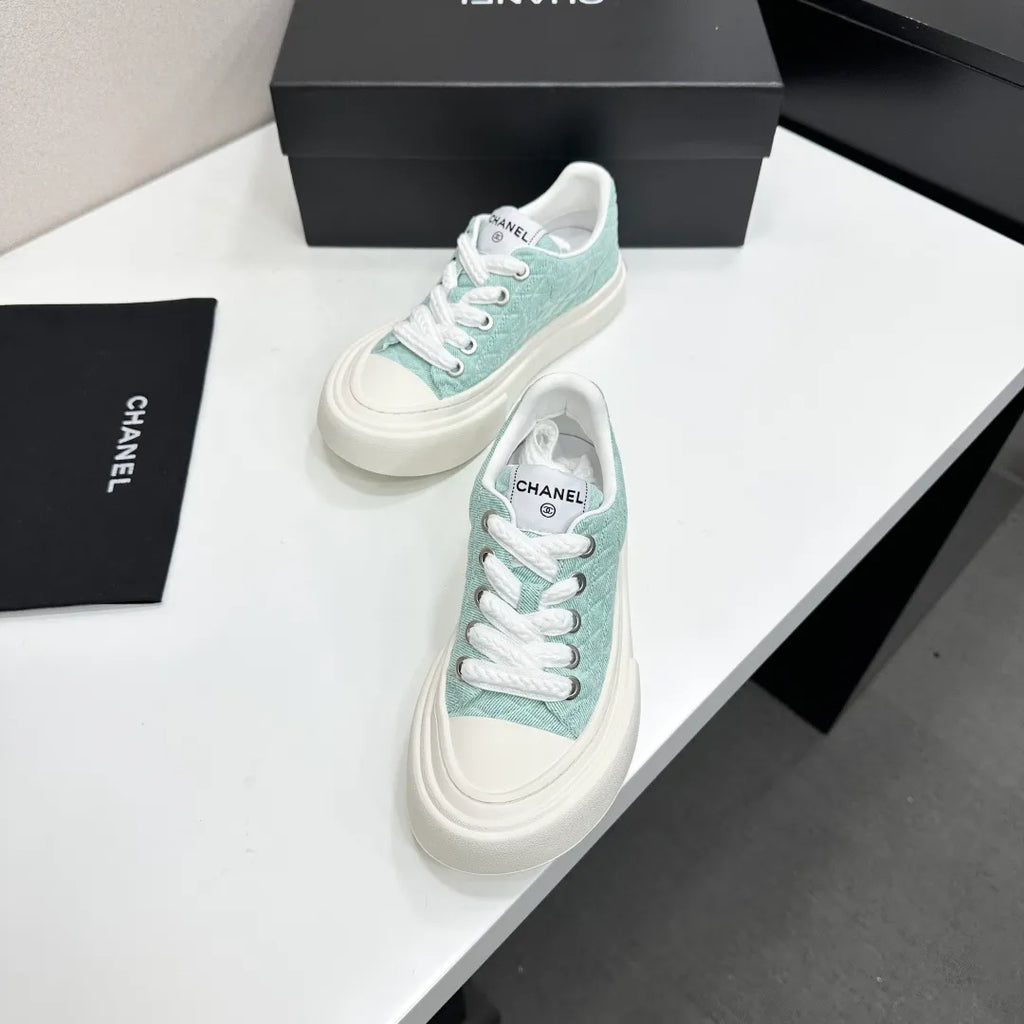 Chanel Women's Panda Sneakers Cowhide Waterproof Cloth