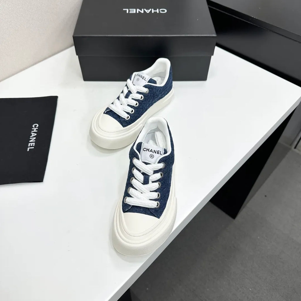 Chanel Women's Panda Sneakers Cowhide Waterproof Cloth