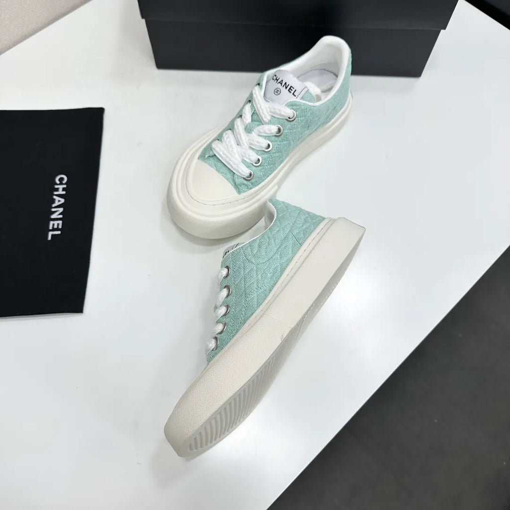 Chanel Women's Panda Sneakers Cowhide Waterproof Cloth