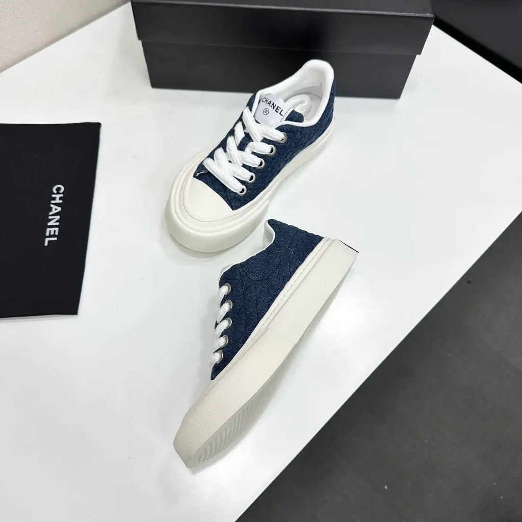 Chanel Women's Panda Sneakers Cowhide Waterproof Cloth
