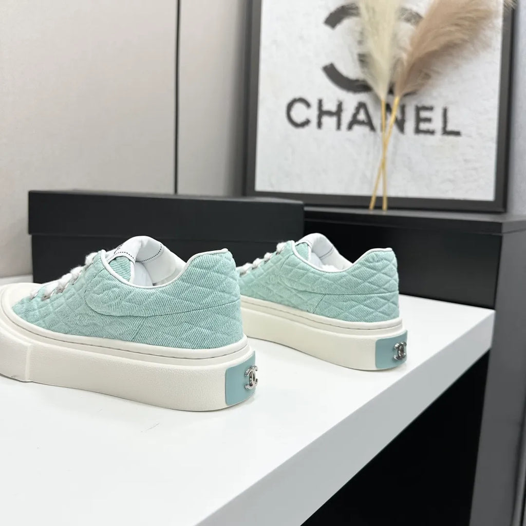 Chanel Women's Panda Sneakers Cowhide Waterproof Cloth