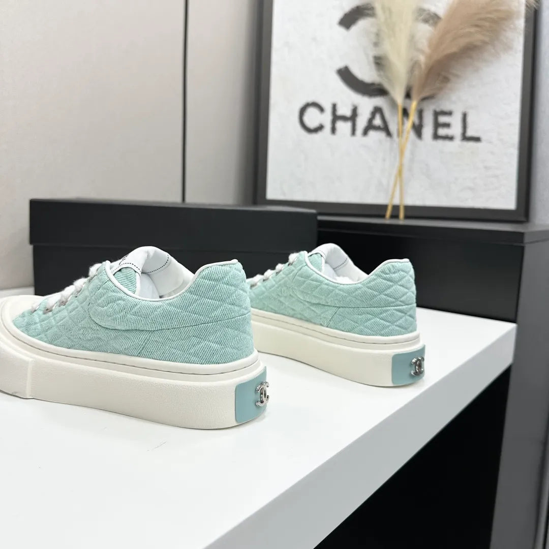 Chanel Women's Panda Sneakers Cowhide Waterproof Cloth